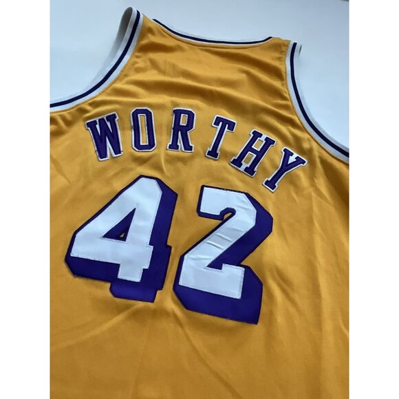 Mitchell & Ness LA‎ Lakers James Worthy 1984-85 Authentic Jersey Men's Size 54 - Picture 6 of 7
